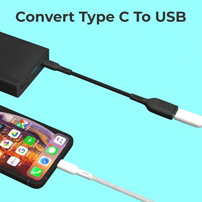 BLACK+DECKER USB C to USB A Adapter, USB C Male to USB Female Adapter Nylon - Image 7