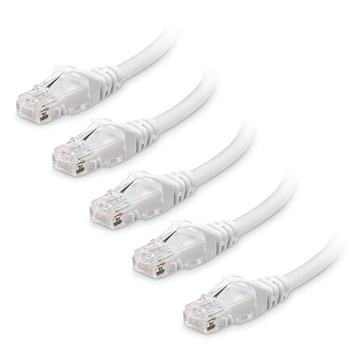 Cable Matters 10Gbps 5-Pack Snagless Short Cat 6 Ethernet Cable - 2ft by CableMatters