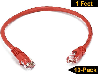 iMBAPrice 50 Feet Long Red Cat5e RJ45 Computer Network Ethernet Patch Cable - Image 2