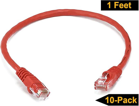 iMBAPrice 50 Feet Long Red Cat5e RJ45 Computer Network Ethernet Patch Cable - Image 2