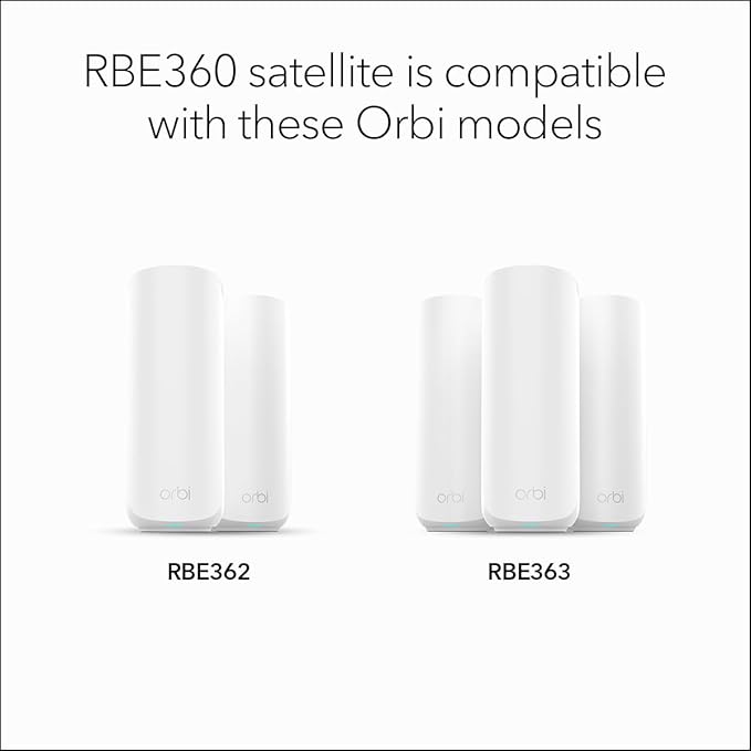 NETGEAR Orbi 360 Series Dual-Band WiFi 7 Mesh Network Add-on Satellite – Works - Image 4