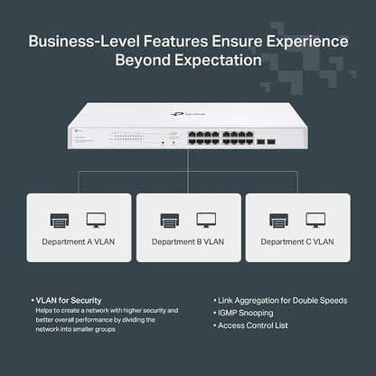 TP-Link Festa FS318G 18 Port Gigabit Smart Managed Network Switch - Image 8