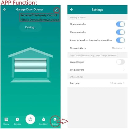 Easy Installation|Hucaoe Zigbee 5V Smart Garage Door Opener Controller| - Image 6
