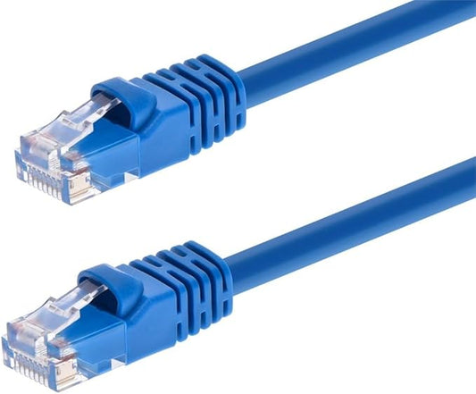 Monoprice Cat5e 100ft Blue Patch Cable UTP 24AWG 350MHz Pure Bare Copper by Monoprice