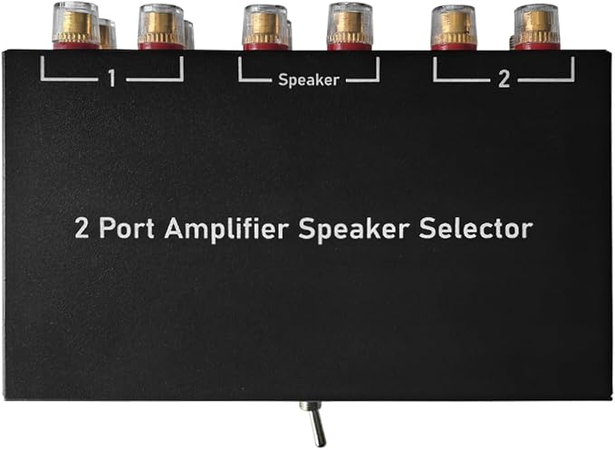 Y.D.F 2 Port Amplifier Speaker Selector, 2-in-1-Out Amp Speaker Switcher - Image 2