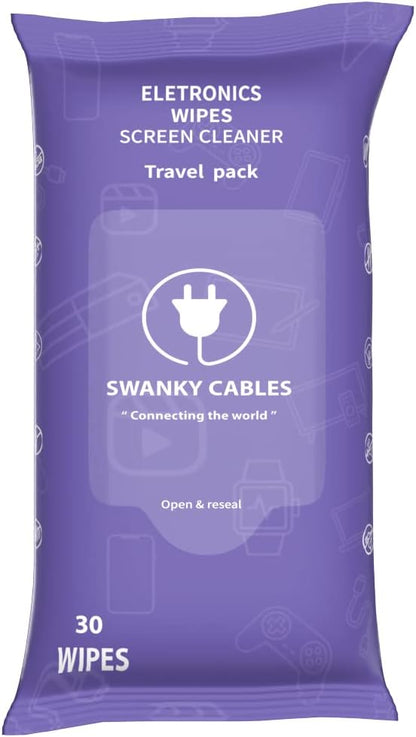 Screen Cleaner Wipes: Electronic Wipes by SWANKYCABLES
