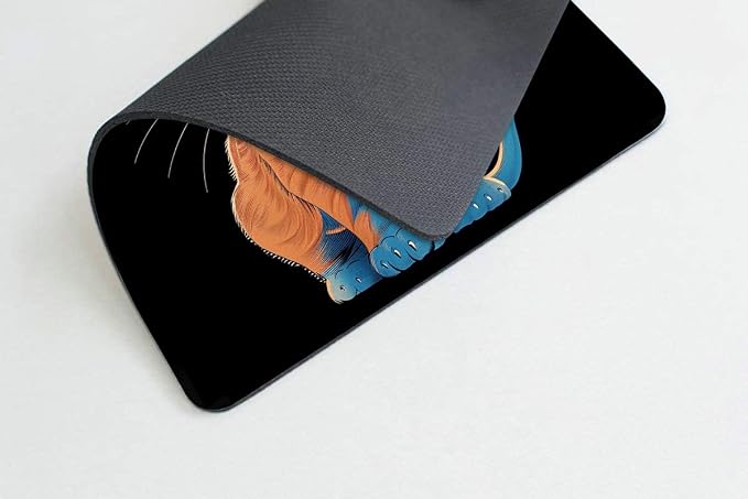 Square Mouse Pad Cat with Patriotic Hat and Glasses-1, Gaming Mouse Pads - Image 4