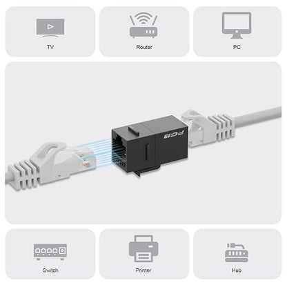 FGB 10 Gbps CAT6A RJ45 Keystone Coupler 25-Pack, CAT6A Keystone Jack, Ethernet - Image 3