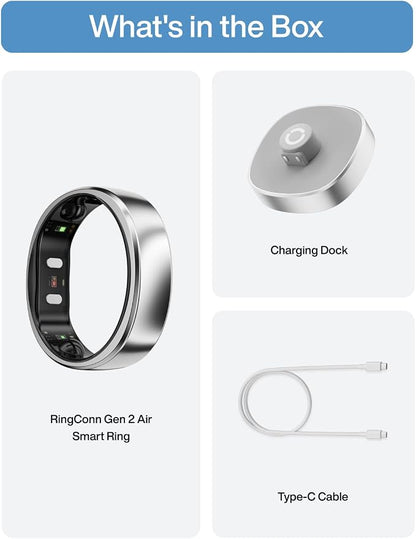 RingConn Gen 2 Air, Ultra-Thin AI Smart Ring, 10-Day Battery Life, - Image 9