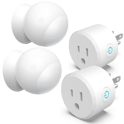 2 Pack Wireless Motion Sensor Outlet, Plug-in PIR Infrared Motion Activated by ISyncPlug