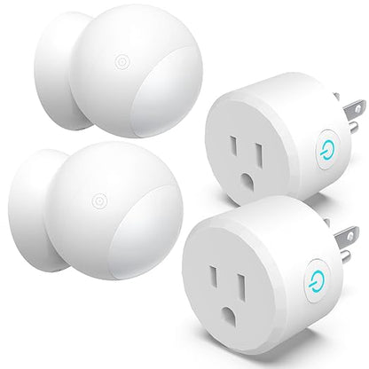 2 Pack Wireless Motion Sensor Outlet, Plug-in PIR Infrared Motion Activated by ISyncPlug