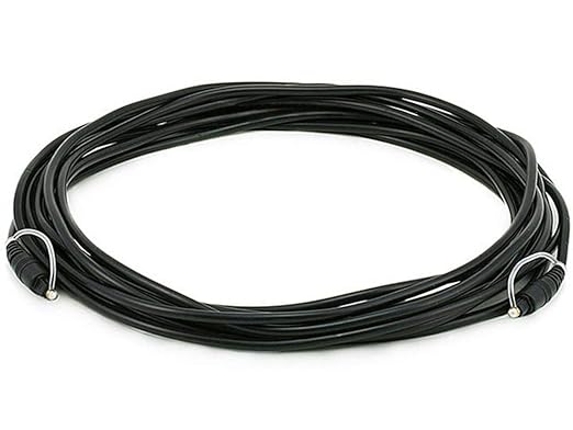 Monoprice - 102668 S/PDIF Digital Optical Audio Cable, 25ft Black by Monoprice