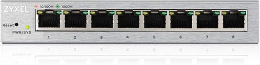 Zyxel 8-Port Gigabit Easy Web Managed Plus Switch, Sturdy Metal, Jubmo Frames by ZYXELNETWORKS