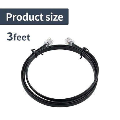 RJ12 Cable Short 3 feet Telephone Line Cord - Image 7