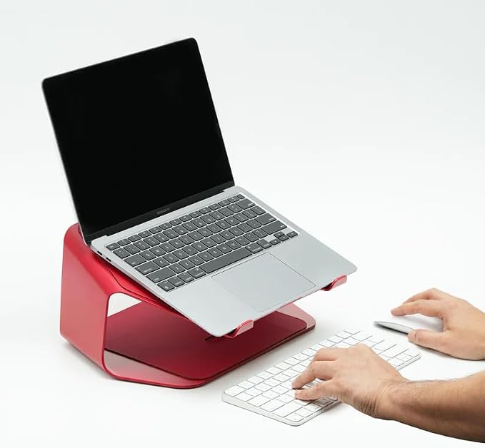 NUMIN Facet Laptop Station Red | Laptop Tabletop Stand Tall Height Ventilated | - Image 5