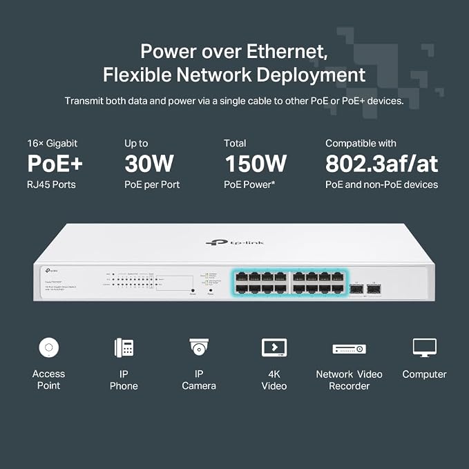 TP-Link Festa FS318G 18 Port Gigabit Smart Managed Network Switch - Image 5