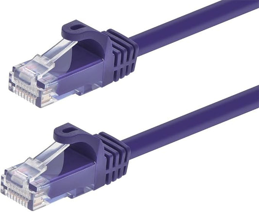 Monoprice Cat5e 1ft Purple Patch Cable UTP 24AWG 350MHz Pure Bare Copper by Monoprice