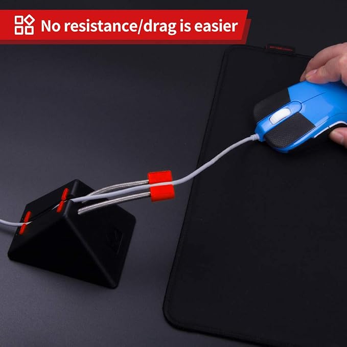 Hotline Games Mouse Bungee Mouse Cord Clip Cord Management System Fixer Holder - Image 7