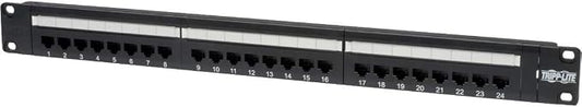 TRIPP LITE 24-Port 1U Rackmount Cat6 Cat5 110 Patch Panel 568B, RJ45 Ethernet by TrippLite