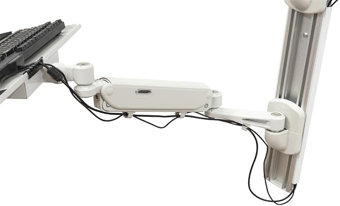Displays2go Wall Mounted Computer Station, Monitor Mount, CPU Holder, - Image 7