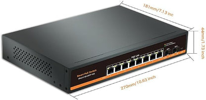 2.5G Unmanaged PoE Switch with 8 x 2.5G Base-T Ports and 2 x 10G SFP Uplink Port - Image 7