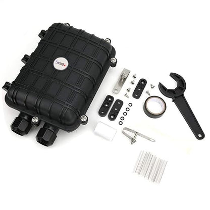 Outdoor Rated Fiber Optic Splice Enclosure | Waterproof | Black Stainless Steel - Image 3