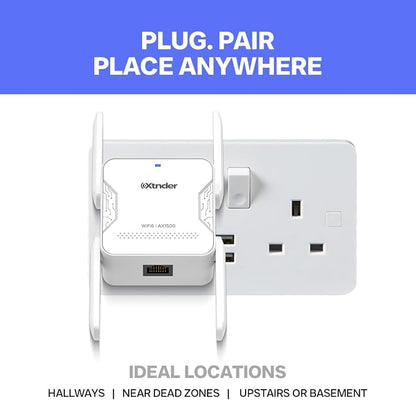 WiFi Extender AX1500 Signal Booster Long Range, Covers 13, 000 Sq.Ft & 100+ - Image 2