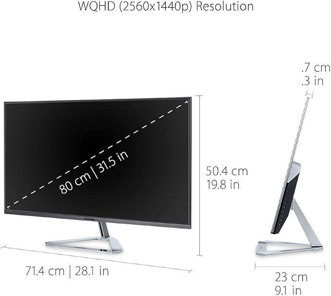 ViewSonic VX3276-2K-MHD 32 Inch Widescreen IPS 1440p Monitor - Image 4