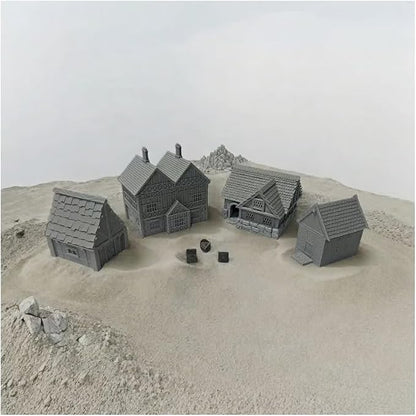 Paintable Tabletop Miniature Little Town Building Terrains Compatible - 18mm - Image 8