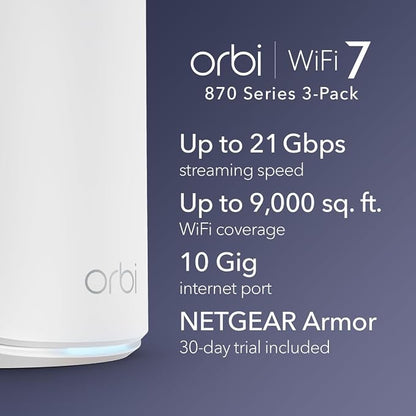 NETGEAR Orbi 870 Series Tri-Band WiFi 7 Mesh System - Image 2