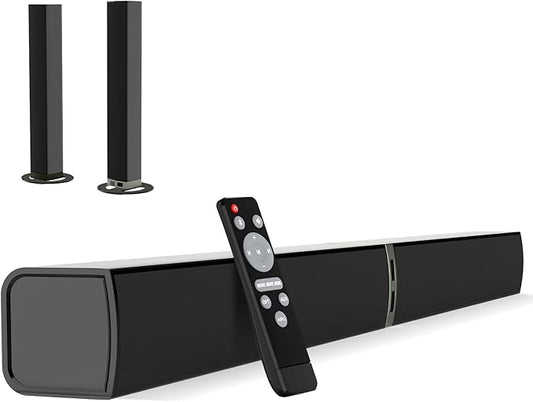 MZEIBO Sound Bar for Smart TV, 80W Bluetooth Soundbar 2 in 1 Detachable Design by MZEIBO