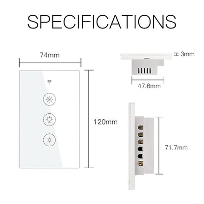 MOES WiFi RF Smart Light Dimmer Switch, Smart Life/Tuya APP Relay Status - Image 7