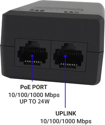 Real HD 48V 24W 0.5A POE Injector Adapter Power Supply, 10/100Mbps IEEE 802.3af - Image 2