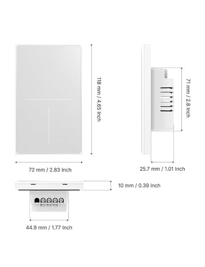 MOES Full Touch Smart Switch, ZigBee SF Wall Light Switch, Neutral Wire Required - Image 9
