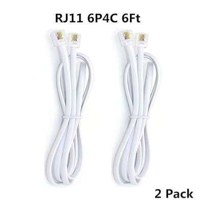 Phone Cord, 6P4C Black Phone Telephone Extension Cord Cable Line Wire RJ11 6P4C - Image 5
