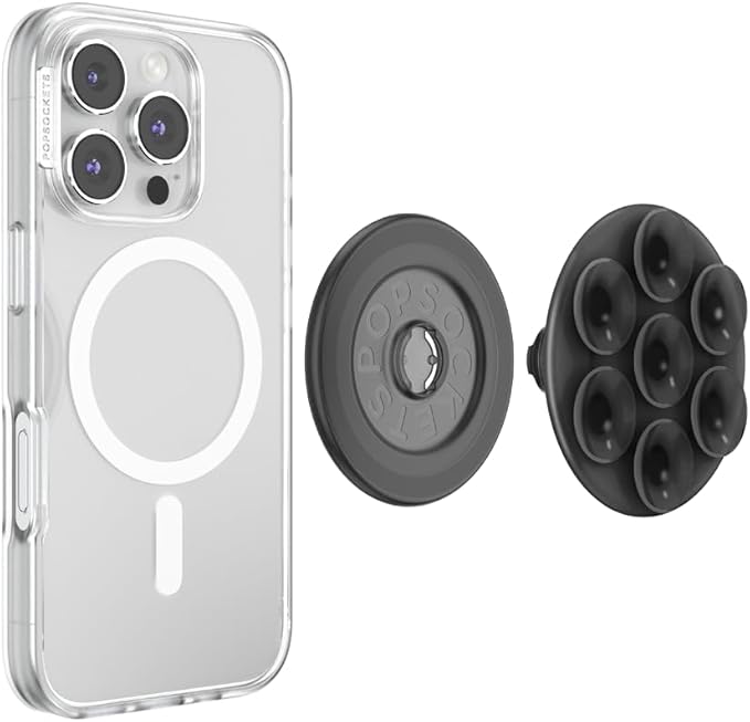 PopSockets Suck-Up™ Suction Grip & Stand, 3-in-1 MagSafe Phone Mount - Image 4