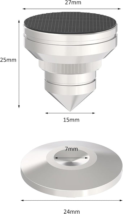 Preffair Adjustable Turntable Feet Stainless Steel Speaker Vibration Isolation - Image 2