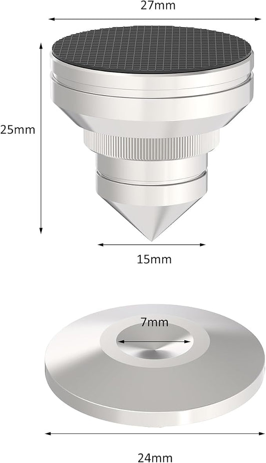 Preffair Adjustable Turntable Feet Stainless Steel Speaker Vibration Isolation - Image 2