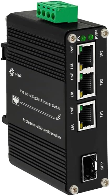 Mini Industrial 3 Port Gigabit PoE Switch by Steloproad