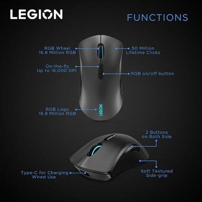 Lenovo Legion M600 RGB Wireless Gaming Mouse – 16, 000 DPI, 9 Programmable - Image 14