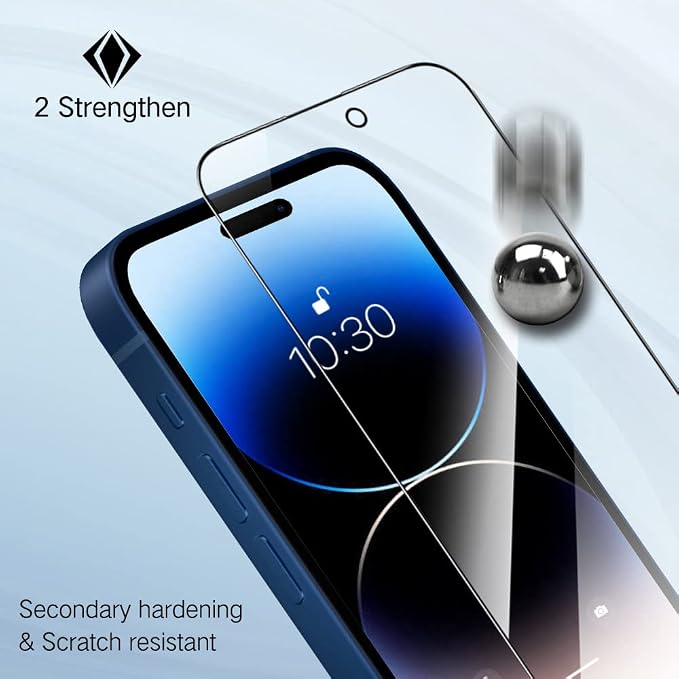 PERFECTSIGHT 2 Pack Compatible for iPhone 14 Pro Max Screen Protector 6.7 Inch - Image 6