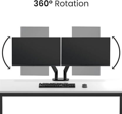 EVEO Premium Dual Monitor Mount 14"-35” Dual Monitor Arm VESA Bracket - Image 6