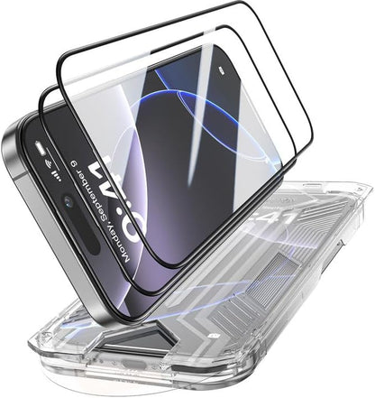 3 Pack for iPhone 16 Tempered Glass Screen Protector:9H+ Durable, Auto by FUNCATGLOBAL