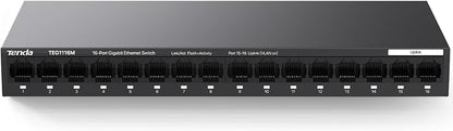 Tenda TEG1116M 16 Port Gigabit Switch, Unmanaged Ethernet Switch by Tenda