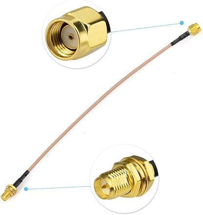 Bingfu WiFi Antenna Extension Cable RP-SMA Male to RP-SMA Female Bulkhead Mount - Image 3
