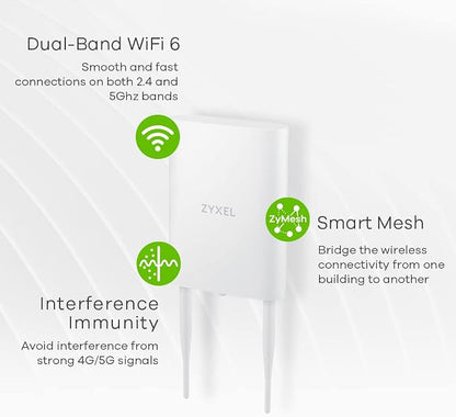 Zyxel WiFi 6 AX1800 Wireless Gigabit Outdoor Access Point | IP55 Rated | Mesh - Image 3