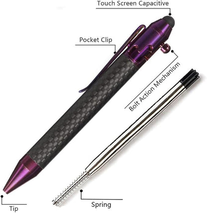 Cool Hand 4.9'' Carbon Fiber Bolt Action Pen - Image 4