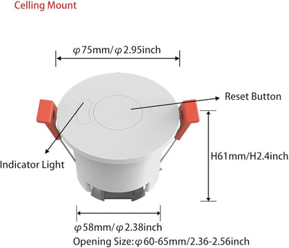 Presence Sensor, WenzhiIoT Smart Motion Sensor Zigbee 24 GHz Radar MmWave - Image 2