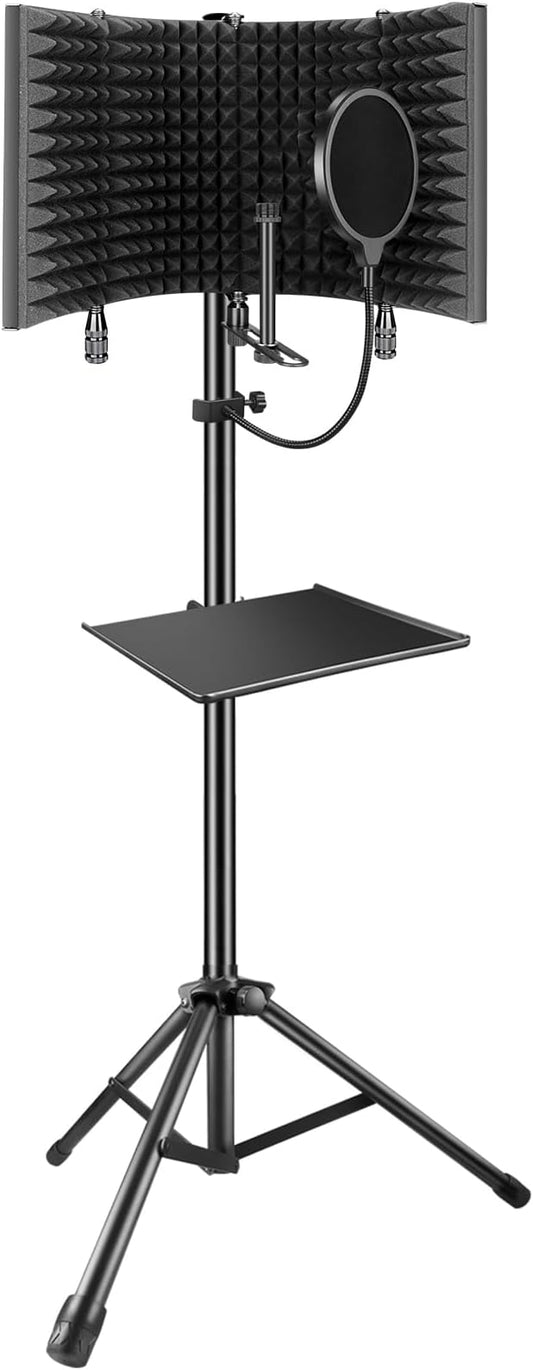 Professional Studio Recording Microphone Isolation Shield, Pop Filter, High by Aokeo