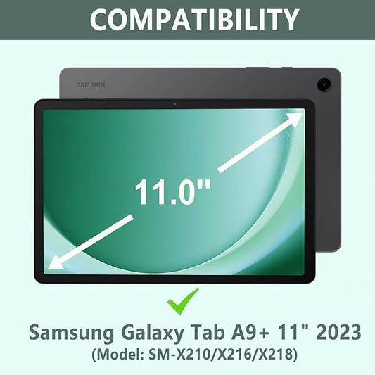 Galaxy Tab A9 Plus Case with Keyboard 5G 11 Inch 2023, 7 Color Backlit - Image 2